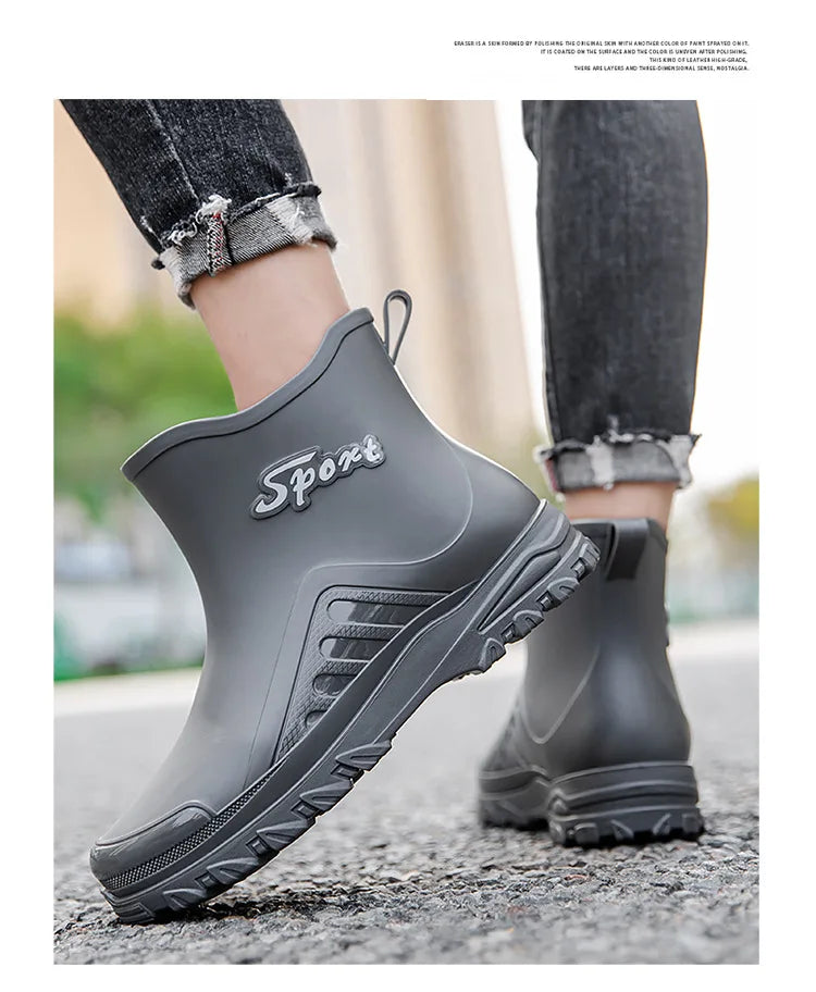 Fishing Shoes Men 2023 New Outdoor Non-slipShoes Shaxi Fishing Rain Boots Durable Waterproof Rubber Fishing Shoes working boots