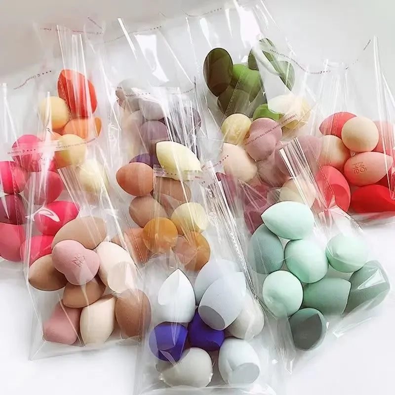 50pcs Mini Cosmetic Egg Puff Blending Foundation Powder Makeup Blender Applicator Sponge Dry Wet Use Face Puffs Air Cushion Tool