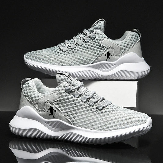 Men Sneakers Lightwhite Breathable Running Shoes for Men Mesh Summer Lace-Up Outdoor Walking Shoe Zapatillas De Deporte