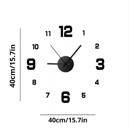 Creative Frameless DIY Wall Clock Wall Decal