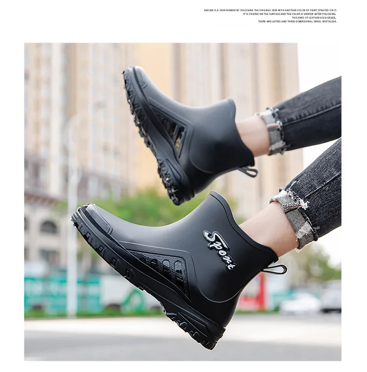 Fishing Shoes Men 2023 New Outdoor Non-slipShoes Shaxi Fishing Rain Boots Durable Waterproof Rubber Fishing Shoes working boots