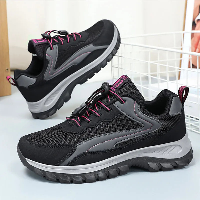 Running Shoes For Women Slip On Lightweight Lace-Up Platform Sneakers Women's Comfortable Breathable Casual Walking Shoes