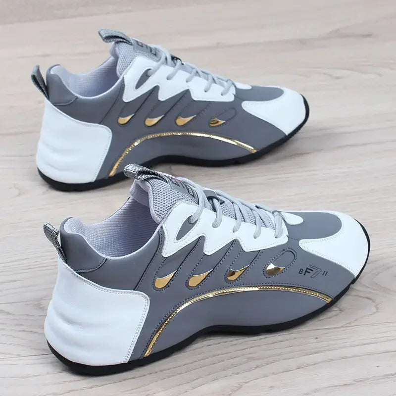 Men New Fashion Casual Sneakers for Light Soft Breathable Vulcanize Shoes High Quality Soft Leather Sneakers Zapatillas De Mujer