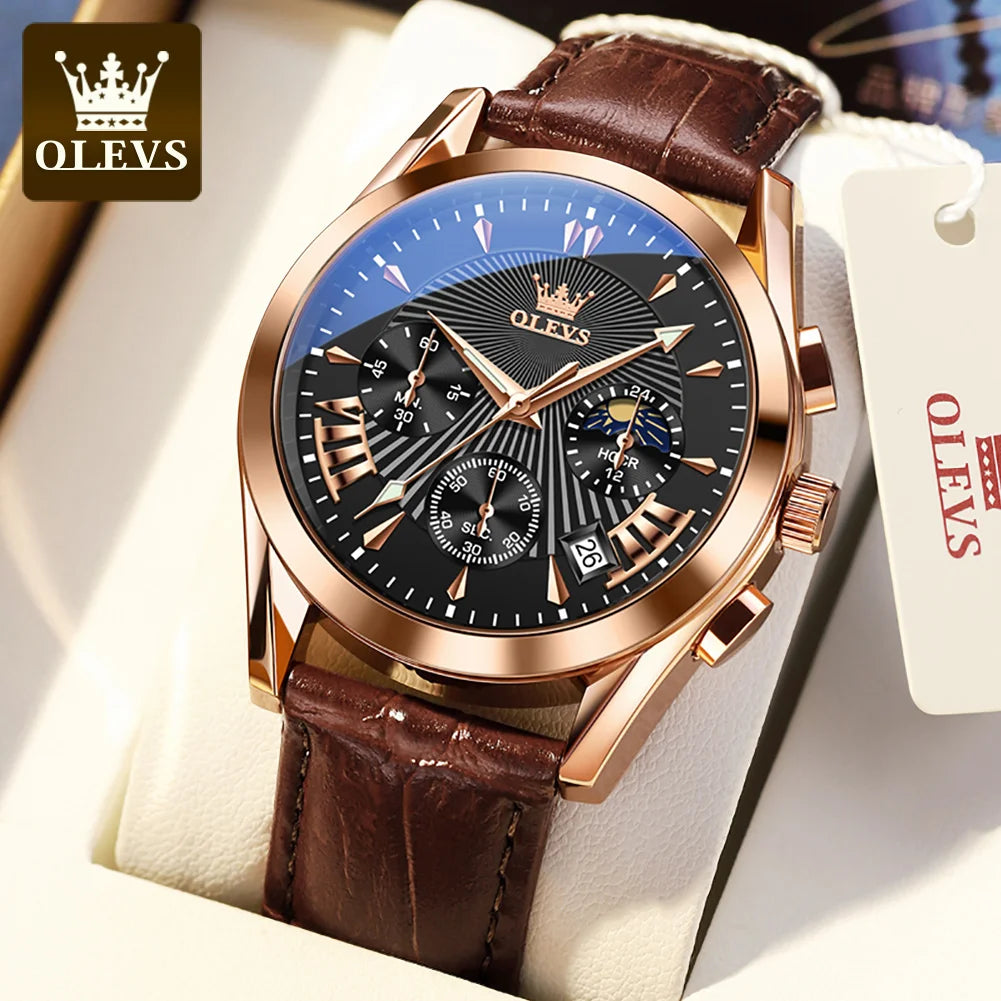 OLEVS Original Luxus Marke Herren Uhren Hohe Qualität Quarz Uhr für Männer Mode Lässig Mann Armbanduhr 2023 Neue Montre Homme