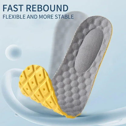 2/4pcs Latex Memory Foam Insoles for Men Sports Running Foot Support Shoe Pad Breathable Orthopedic Feet Care Insert Cushion