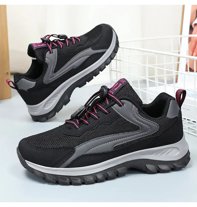 Running Shoes For Women Slip On Lightweight Lace-Up Platform Sneakers Women's Comfortable Breathable Casual Walking Shoes