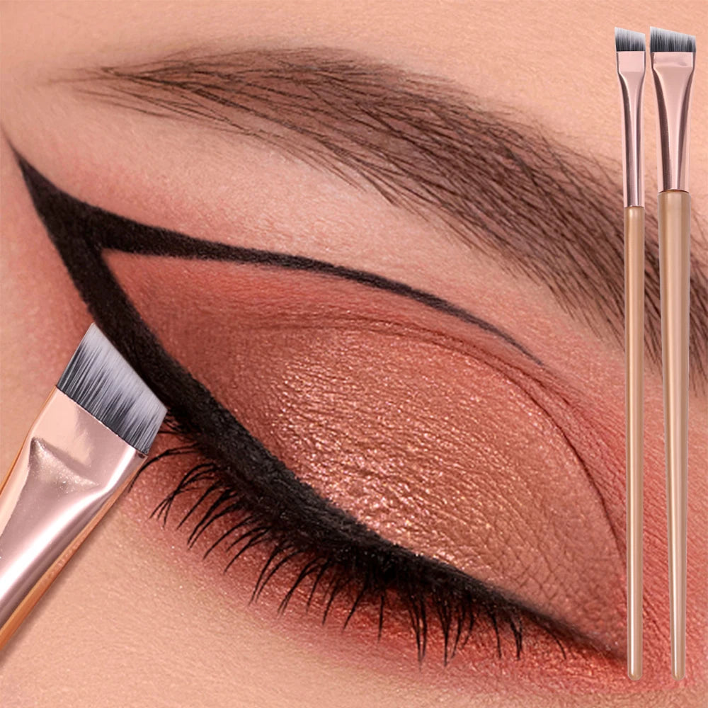 Professional Eyebrow Eyeliner Brushes Soft Angled Blade Thin Flat Contouring Brow Eye Liner Makeup Brush Women Eyes Makeup Tools