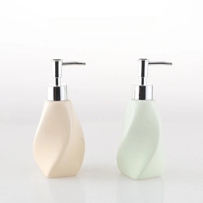 Ceramic Solid Color Shower Gel Lotion Bottle Is Suitable for Hotel Restaurant Hand Sanitizer Bottle Bathroom Shampoo Dispenser