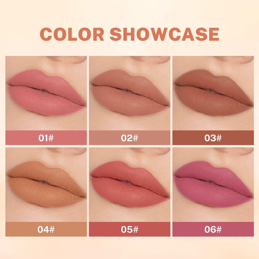 QIBEST Matte Lipstick Long Lasting Moisturizing Lip Balm Sculpting Lipstick Pencil Crayons Lip Stain Makeup Lip Liner Cosmetics