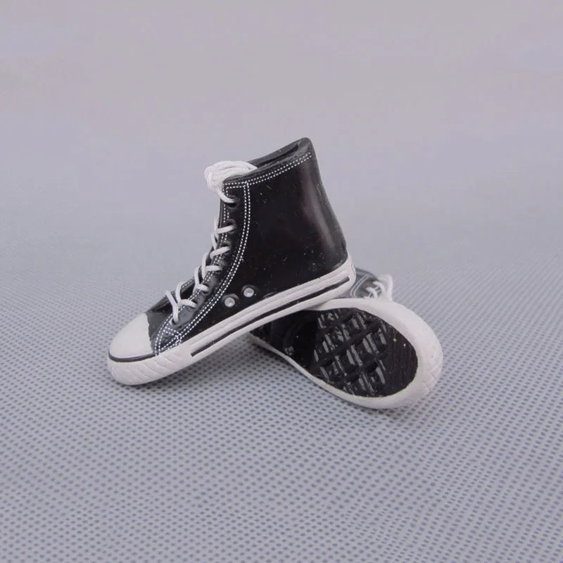 1/6 Scale Male Female Casual Canvas Sneakers Flat Shoes With Shoelace Model for 12 Inches Action Figure Body