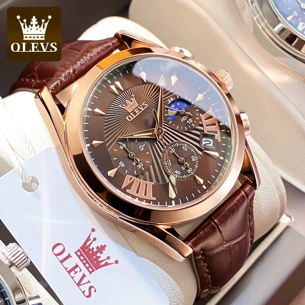 OLEVS Original Luxus Marke Herren Uhren Hohe Qualität Quarz Uhr für Männer Mode Lässig Mann Armbanduhr 2023 Neue Montre Homme