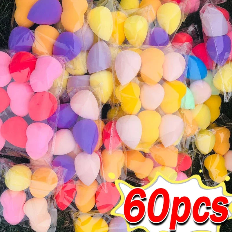 50pcs Mini Cosmetic Egg Puff Blending Foundation Powder Makeup Blender Applicator Sponge Dry Wet Use Face Puffs Air Cushion Tool